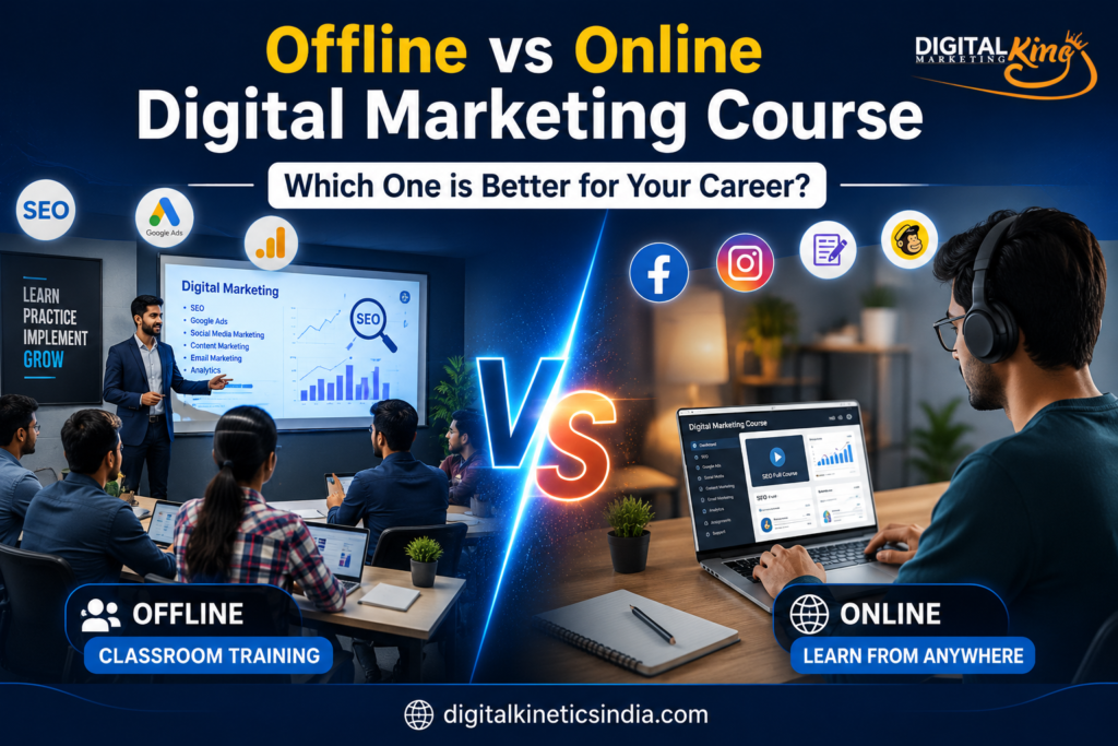 Digital Marketing Course in Mathura Online vs offline