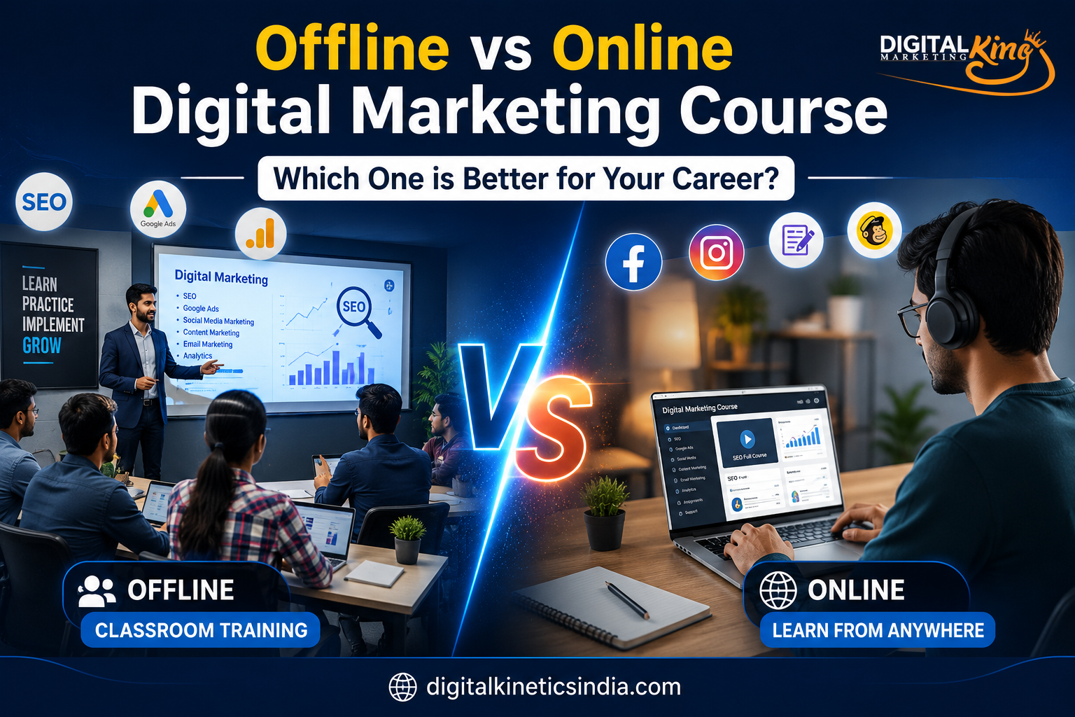 Digital Marketing Course in Mathura vs Online Course: Which is Better?